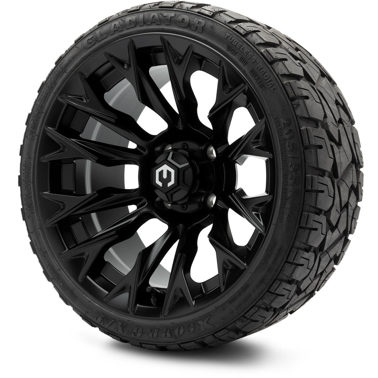 MODZ® 14" Falcon Matte Black - Low Profile Tires and Wheels Combo