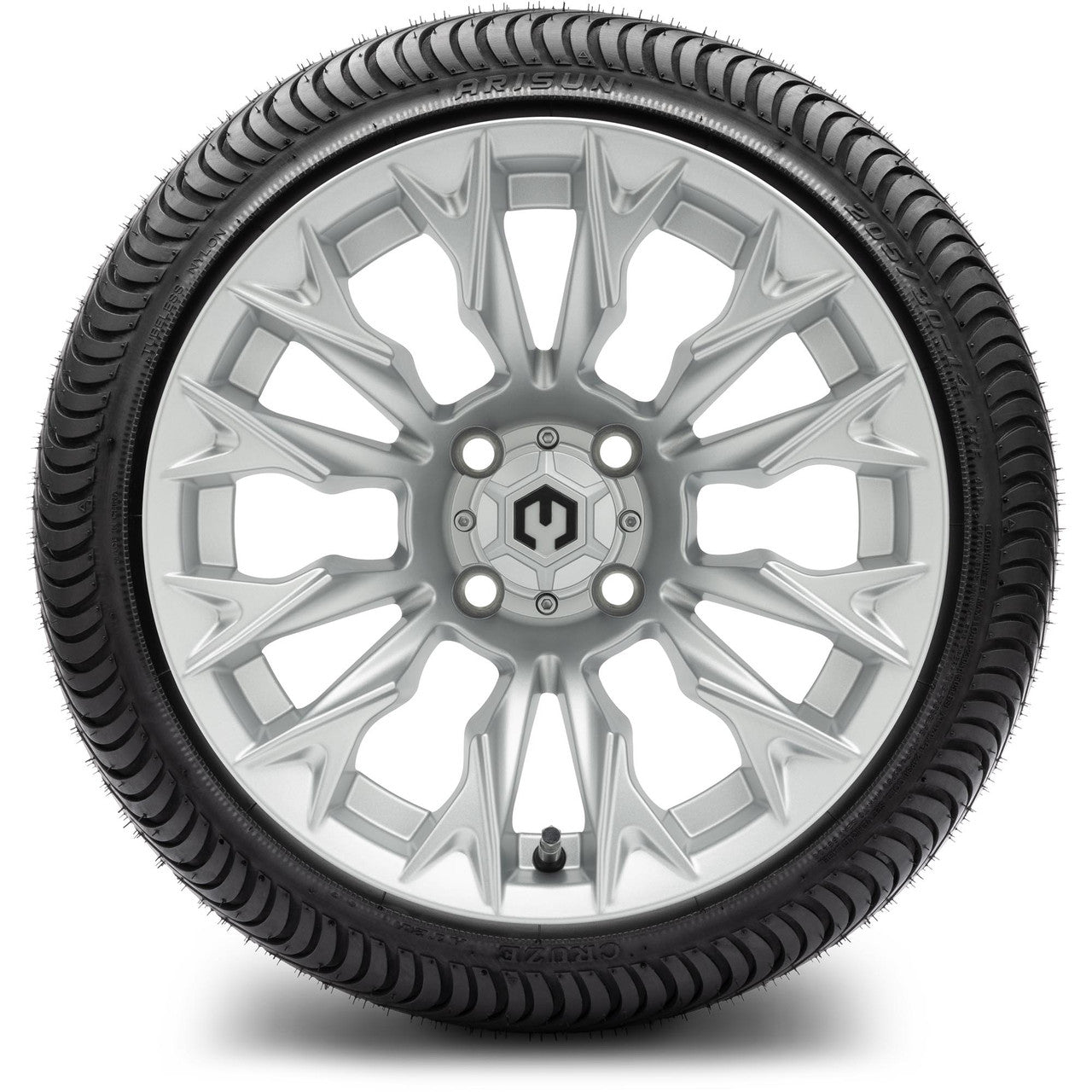 MODZ® 14" Falcon Silver - Low Profile Tires and Wheels Combo