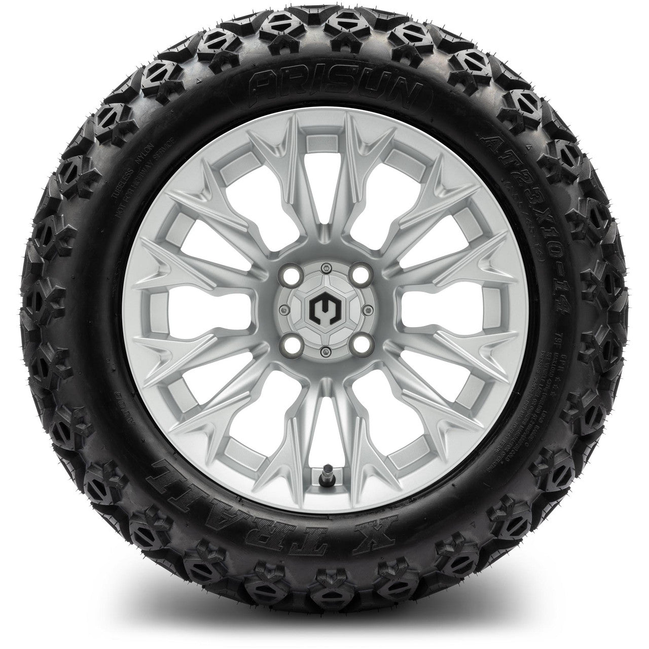 MODZ® 14" Falcon Silver - Lifted Tires and Wheels Combo