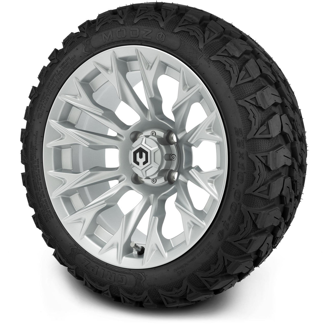 MODZ® 14" Falcon Silver - Lifted Tires and Wheels Combo