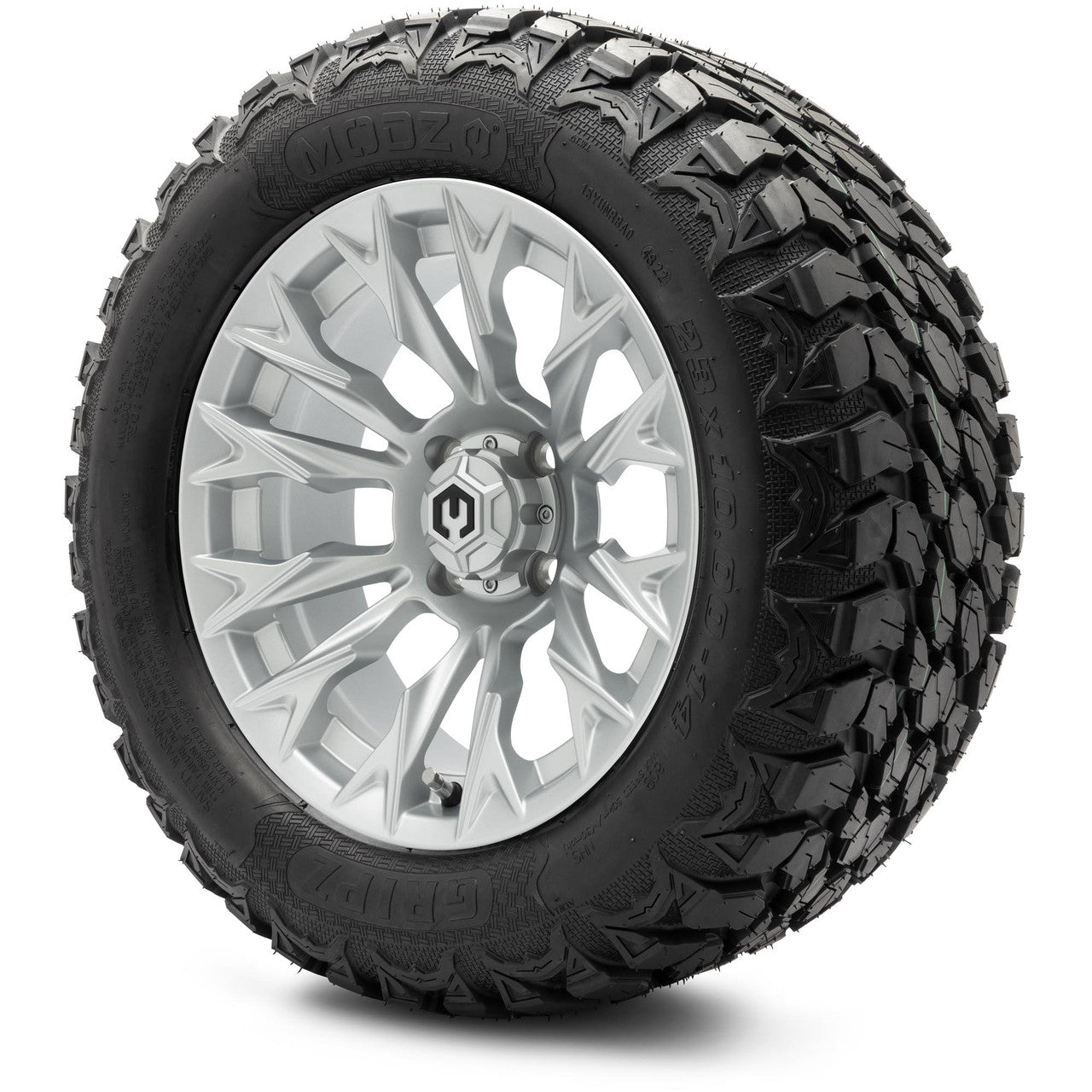 MODZ® 14" Falcon Silver - Lifted Tires and Wheels Combo