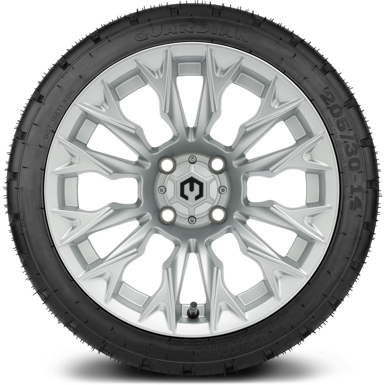MODZ® 14" Falcon Silver - Low Profile Tires and Wheels Combo