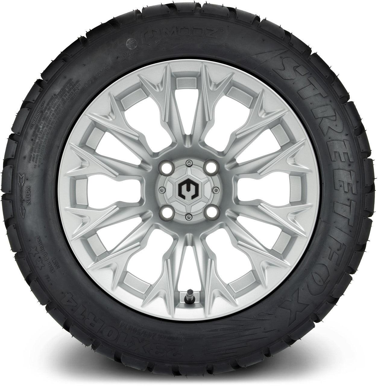 MODZ® 14" Falcon Silver - Lifted Tires and Wheels Combo