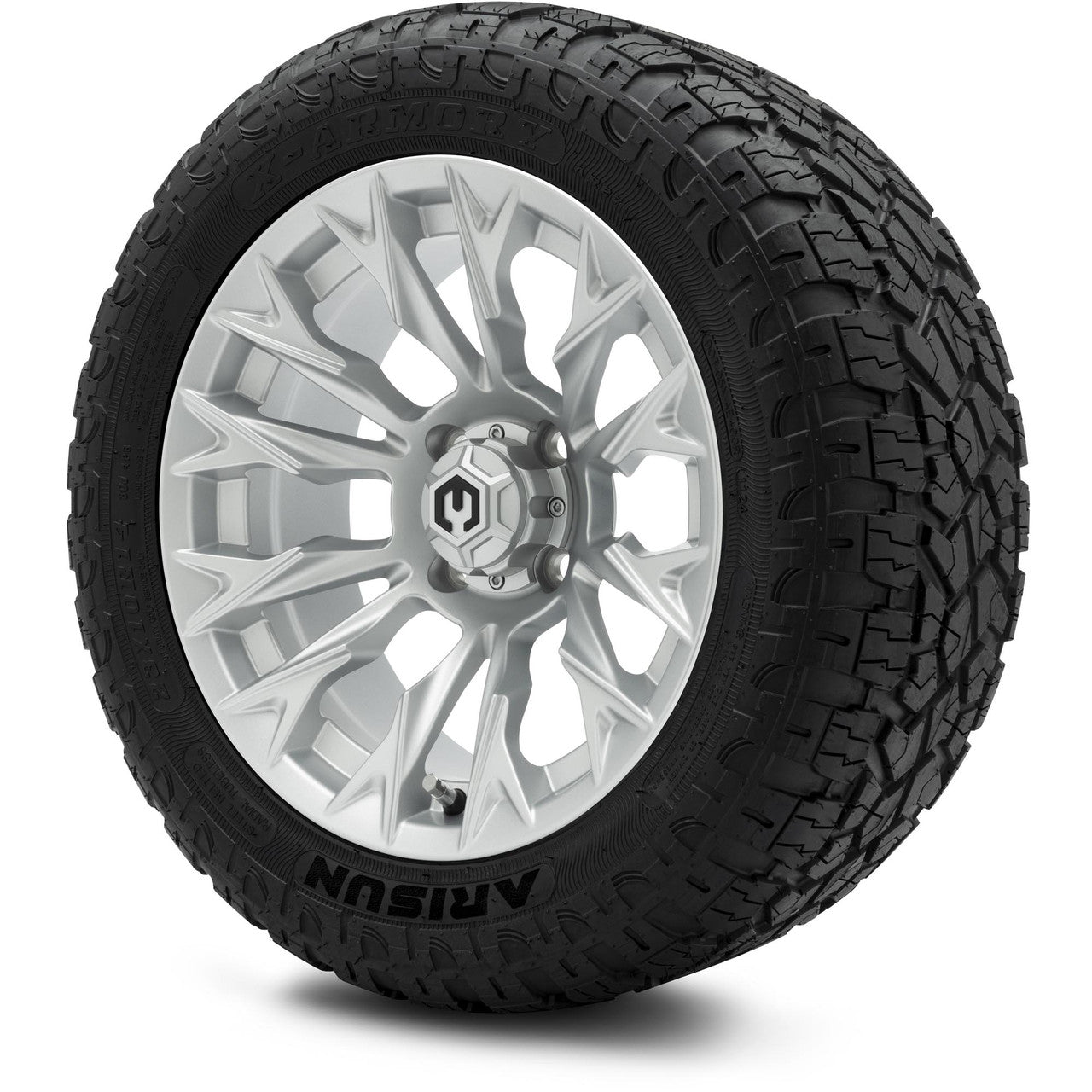 MODZ® 14" Falcon Silver - Lifted Tires and Wheels Combo