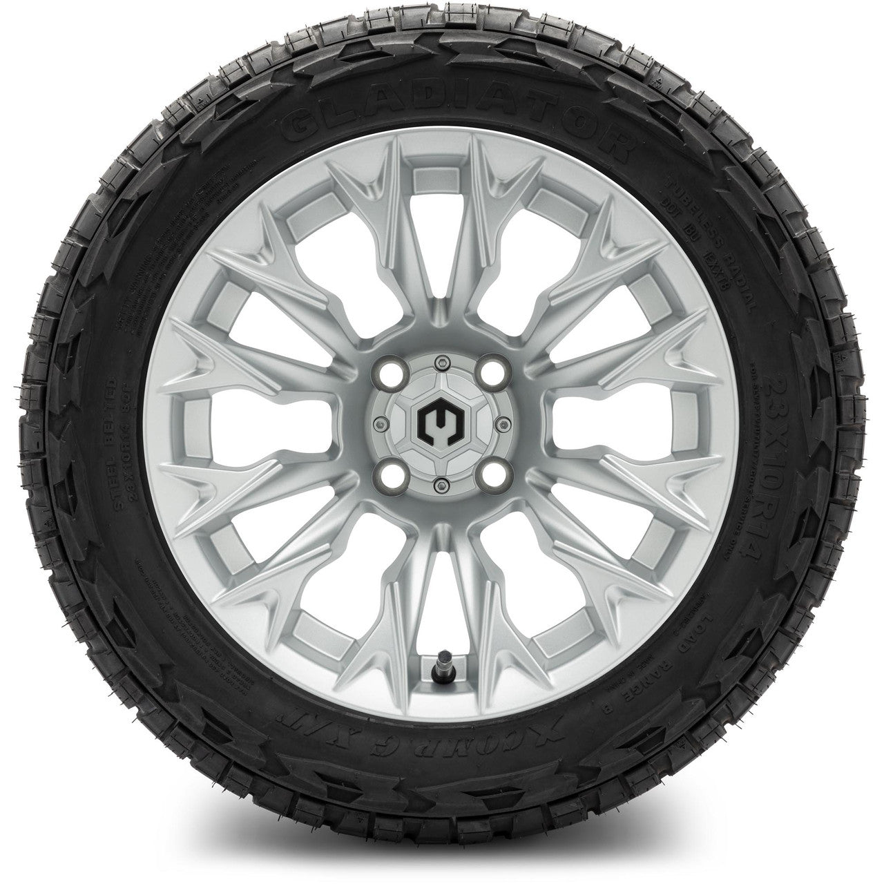 MODZ® 14" Falcon Silver - Lifted Tires and Wheels Combo