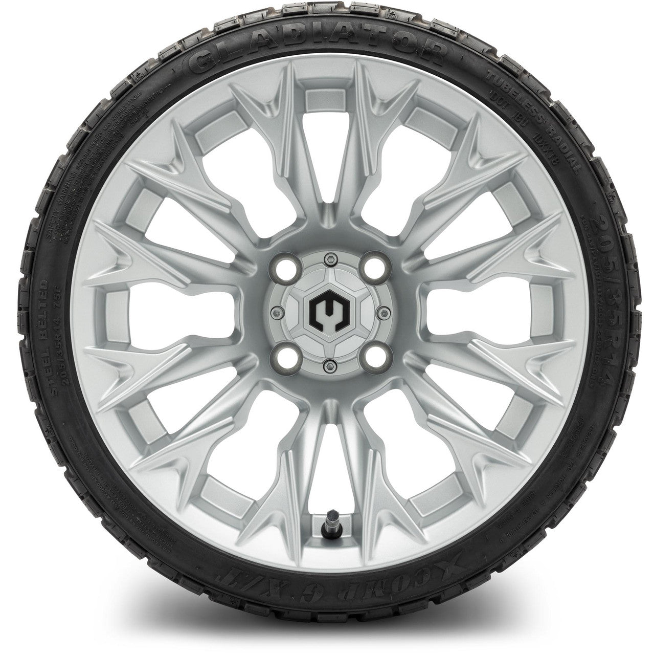 MODZ® 14" Falcon Silver - Low Profile Tires and Wheels Combo