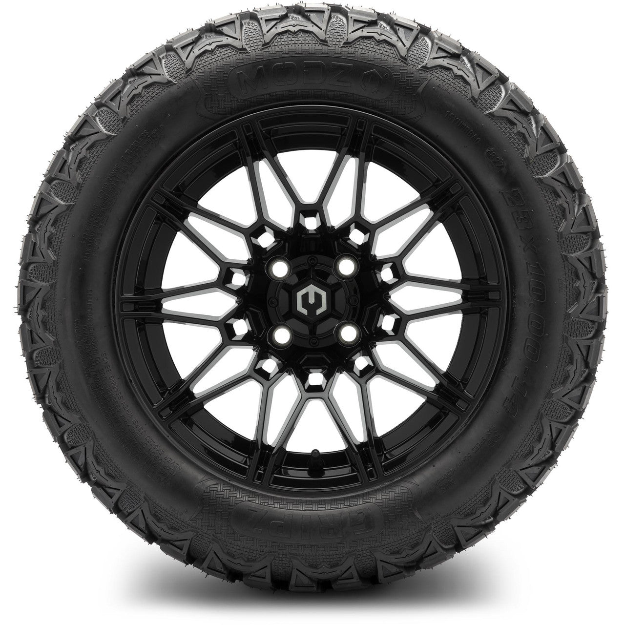 MODZ® 14" Galaxy Glossy Black - Lifted Tires and Wheels Combo
