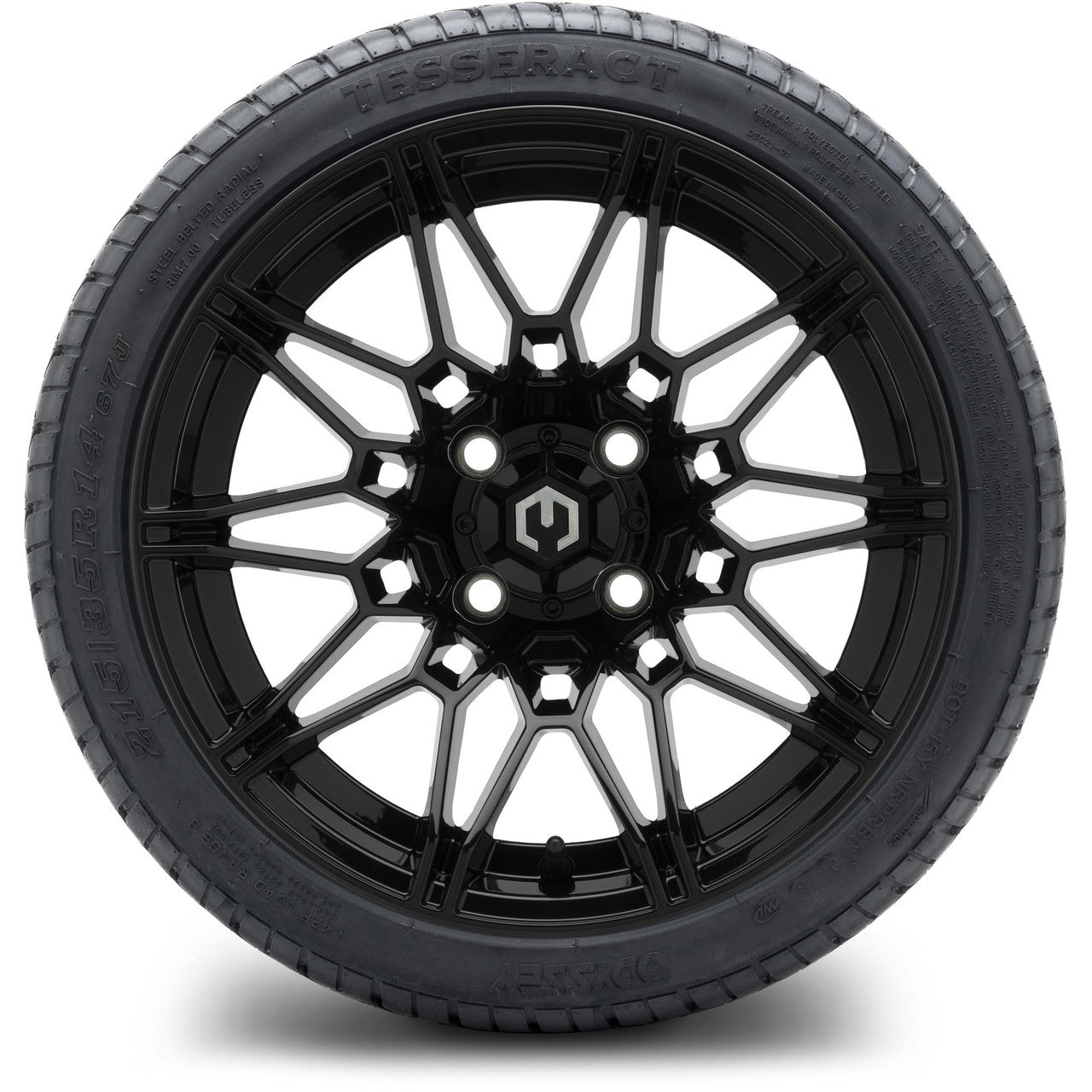 MODZ® 14" Galaxy Glossy Black - Low Profile Tires and Wheels Combo