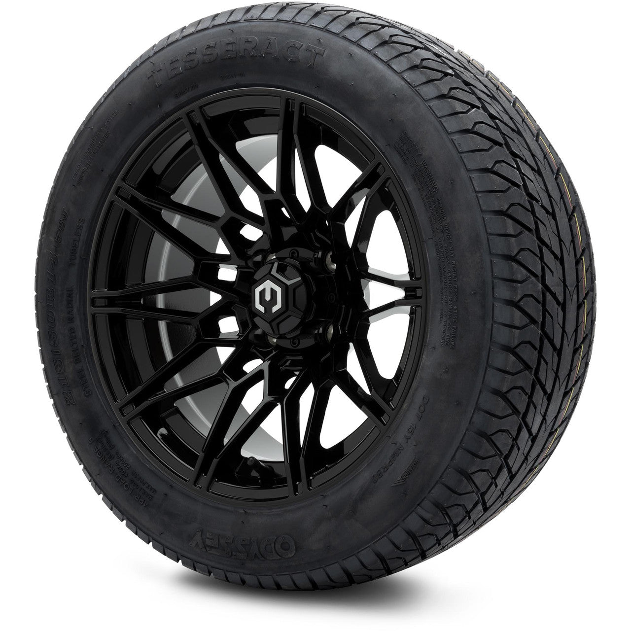 MODZ® 14" Galaxy Glossy Black - Lifted Tires and Wheels Combo