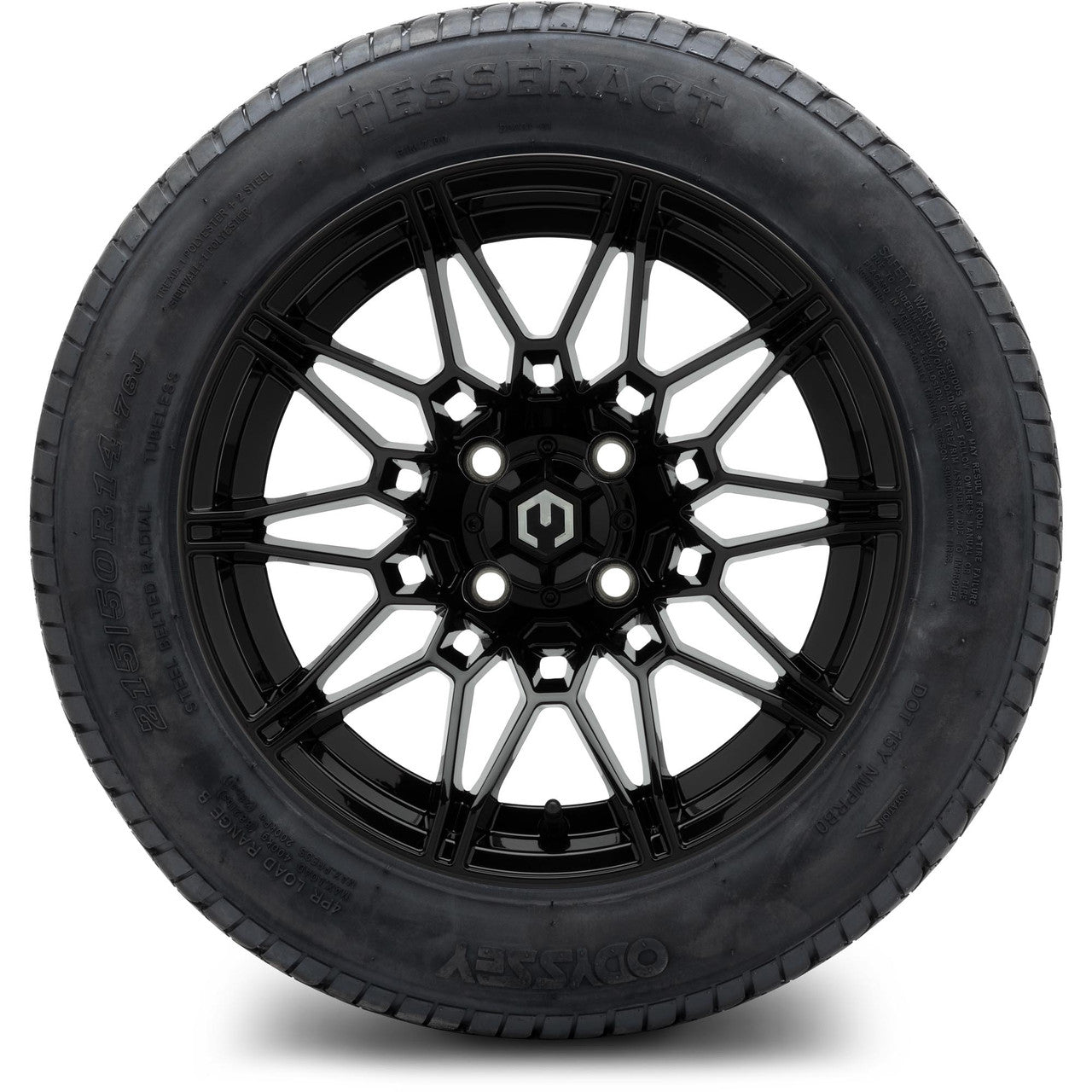 MODZ® 14" Galaxy Glossy Black - Lifted Tires and Wheels Combo