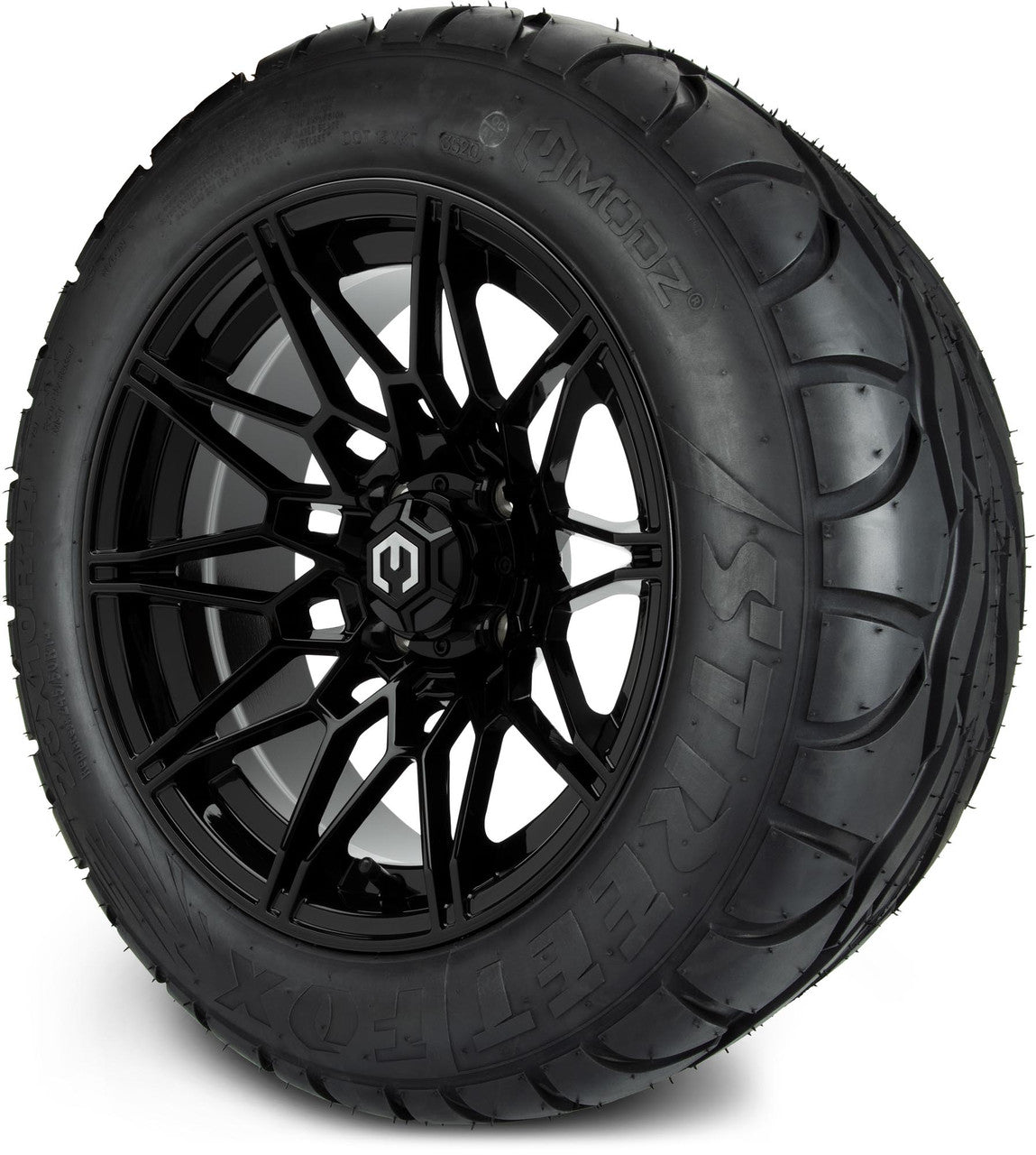 MODZ® 14" Galaxy Glossy Black - Lifted Tires and Wheels Combo