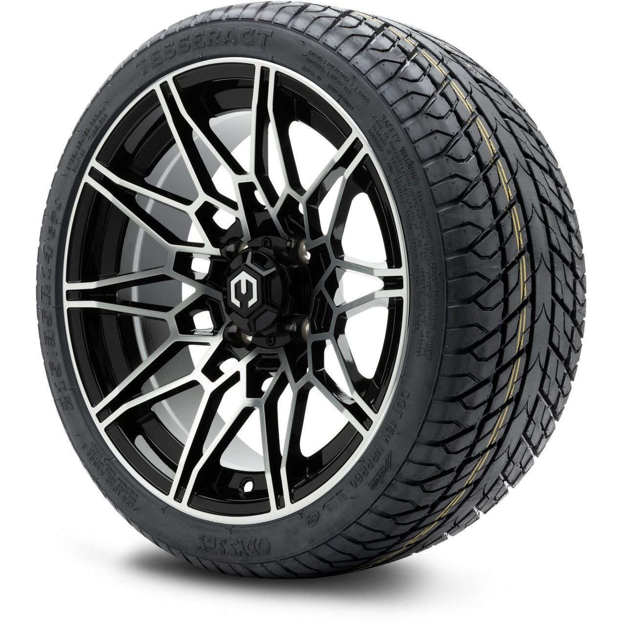 MODZ® 14" Galaxy Machined Black - Low Profile Tires and Wheels Combo