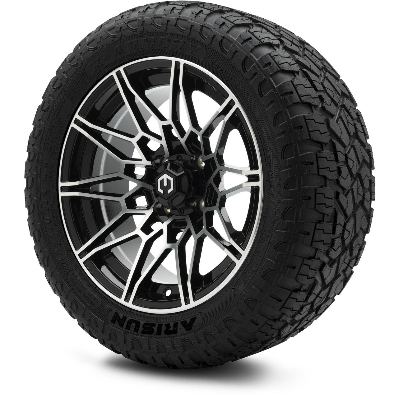 MODZ® 14" Galaxy Machined Black - Lifted Tires and Wheels Combo