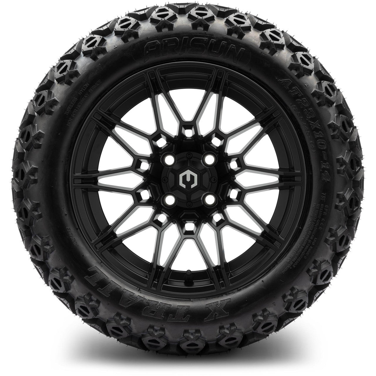 MODZ® 14" Galaxy Matte Black - Lifted Tires and Wheels Combo