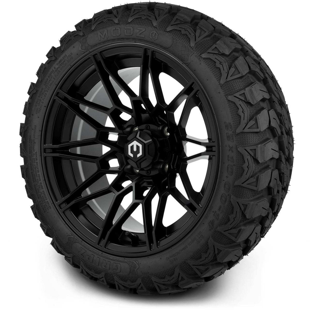 MODZ® 14" Galaxy Matte Black - Lifted Tires and Wheels Combo