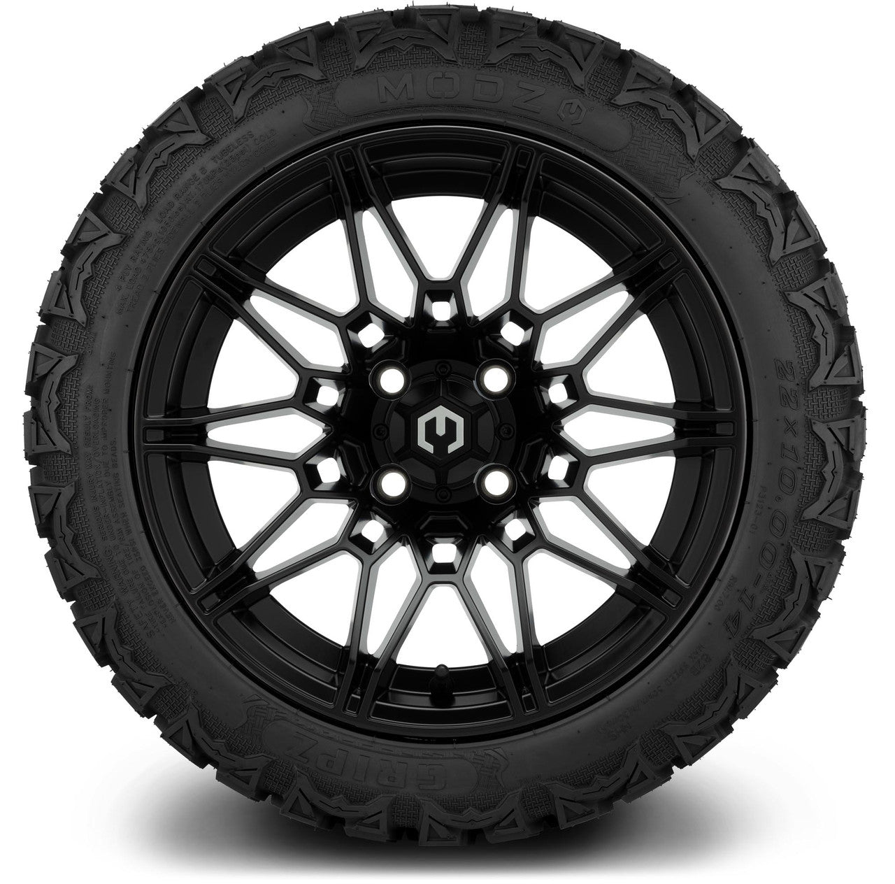 MODZ® 14" Galaxy Matte Black - Lifted Tires and Wheels Combo