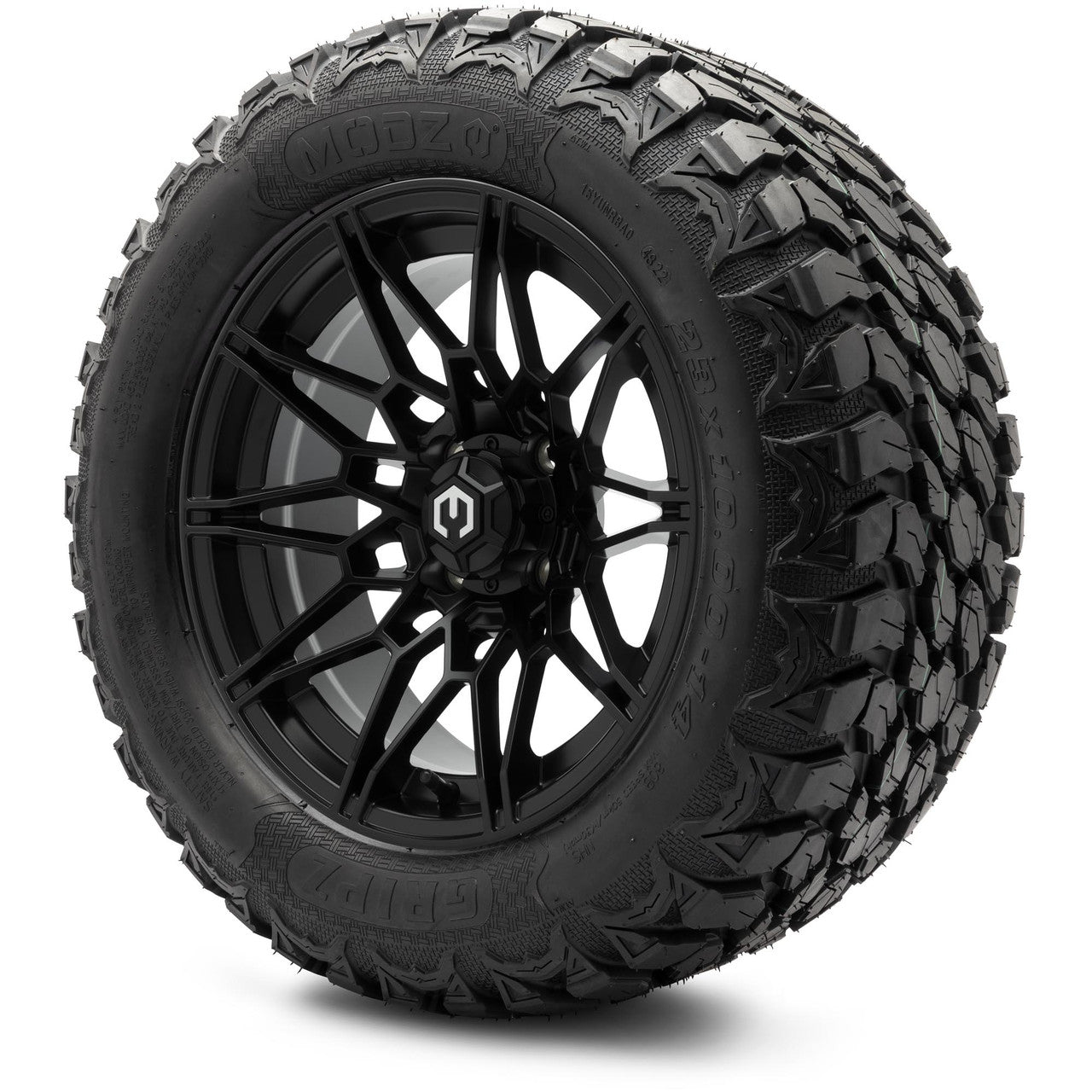 MODZ® 14" Galaxy Matte Black - Lifted Tires and Wheels Combo