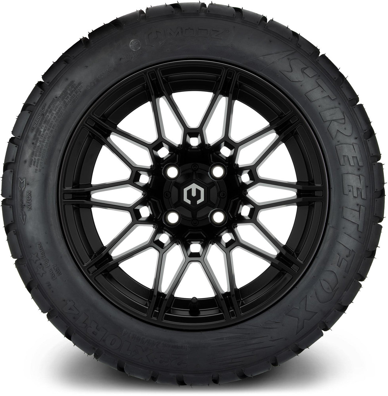 MODZ® 14" Galaxy Matte Black - Lifted Tires and Wheels Combo