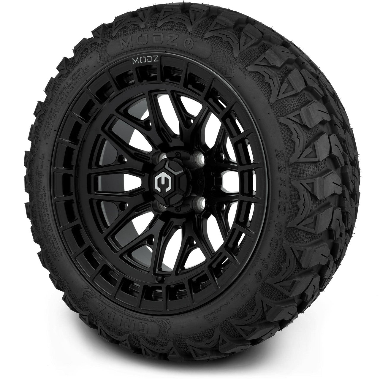 MODZ® 14" Torrent Matte Black - Lifted Tires and Wheels Combo
