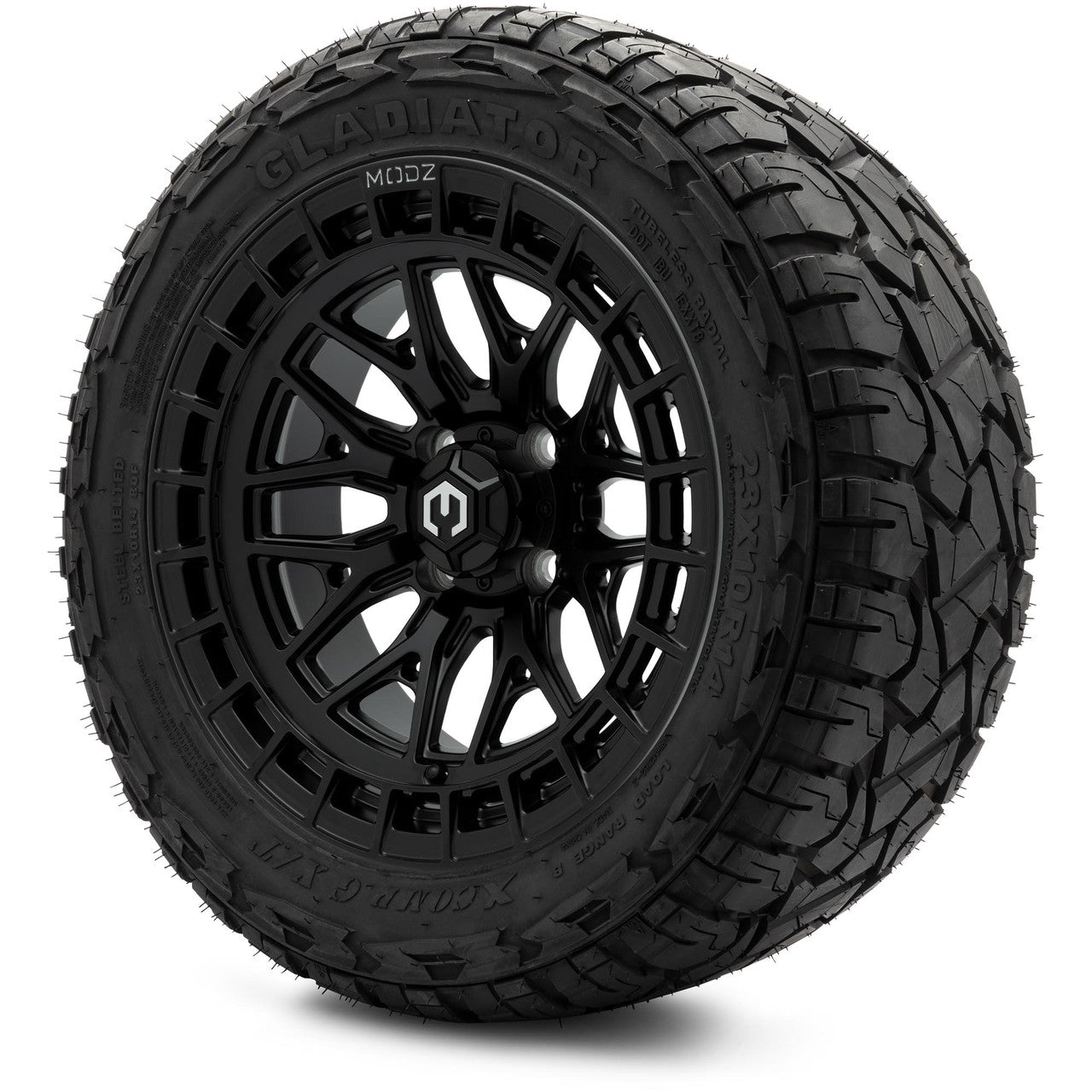 MODZ® 14" Torrent Matte Black - Lifted Tires and Wheels Combo