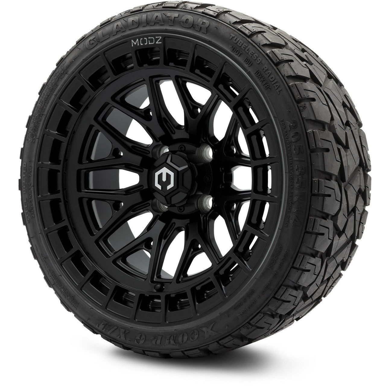 MODZ® 14" Torrent Matte Black - Lifted Tires and Wheels Combo