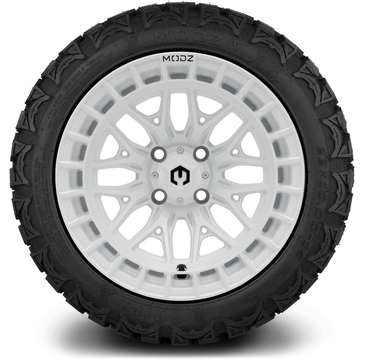 MODZ® 14" Torrent Glossy White - Lifted Tires and Wheels Combo