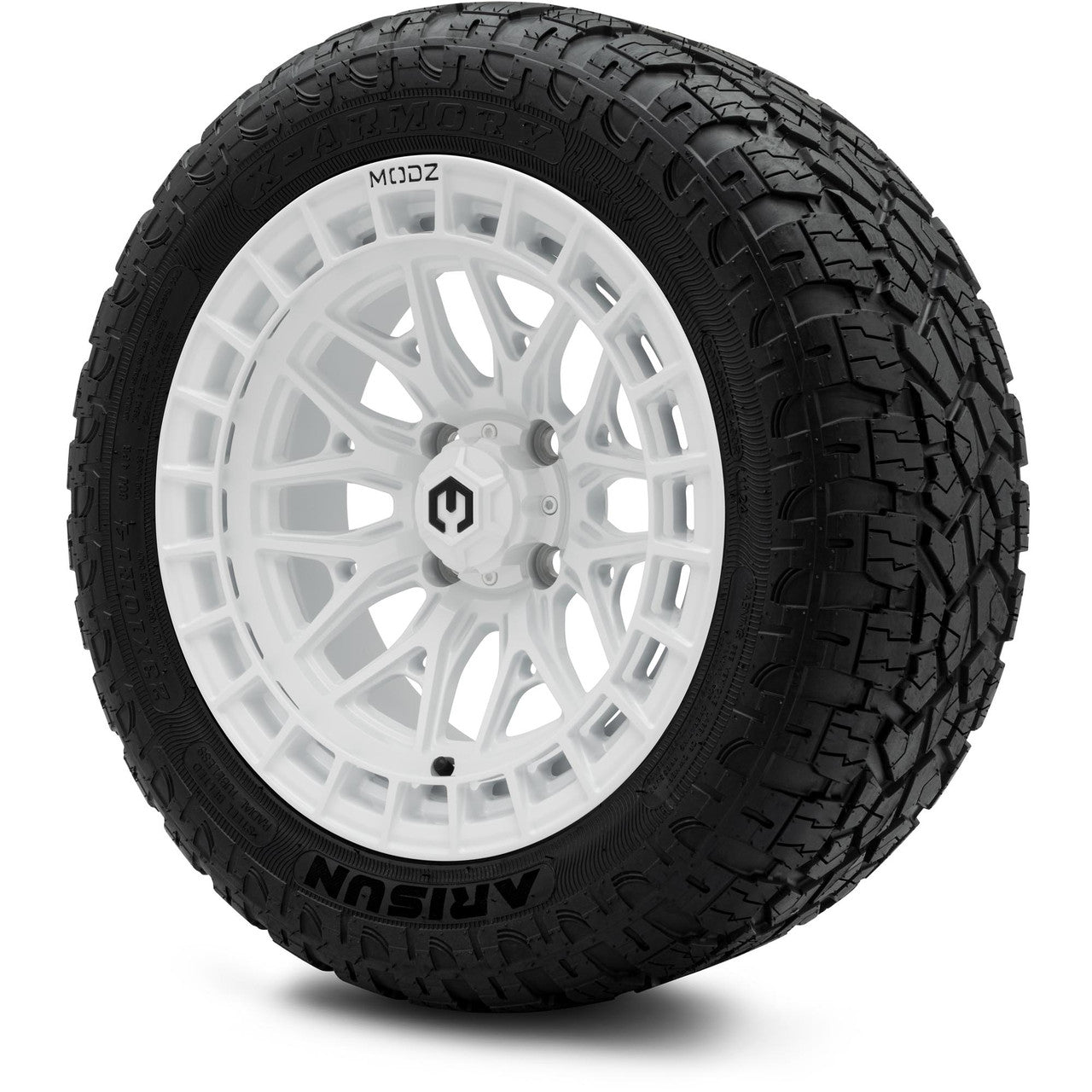 MODZ® 14" Torrent Glossy White - Lifted Tires and Wheels Combo