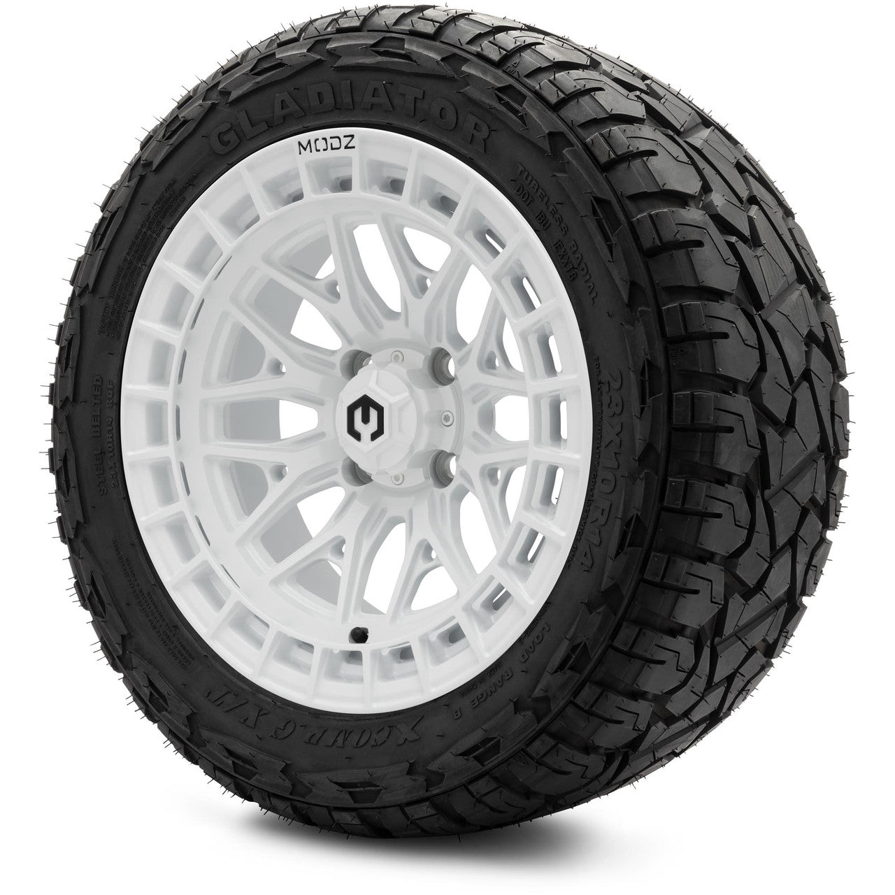 MODZ® 14" Torrent Glossy White - Lifted Tires and Wheels Combo