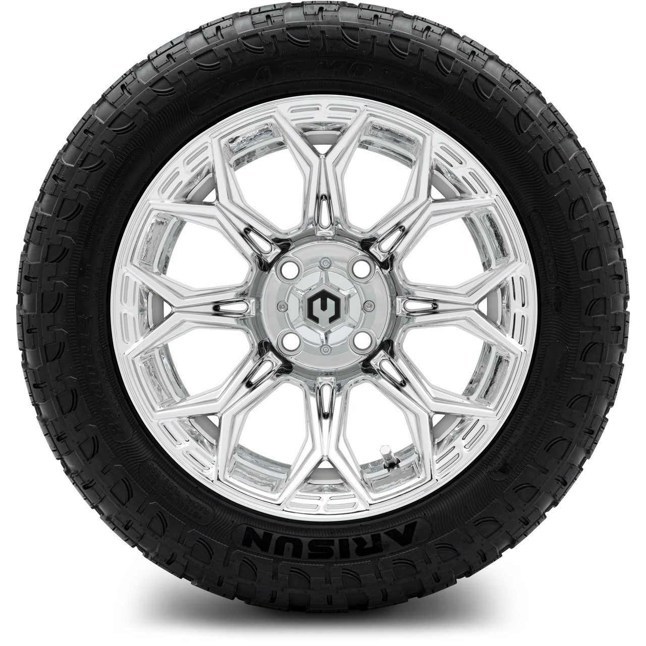 MODZ® 14" Halo Chrome - Lifted Tires and Wheels Combo