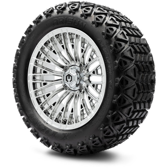 MODZ® 14" Reaper Chrome Wheels - Lifted Tires and Wheels Combo