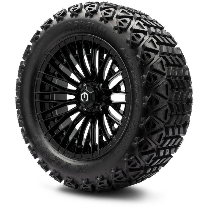 MODZ® 14" Reaper Glossy Black - Lifted Tires and Wheels Combo