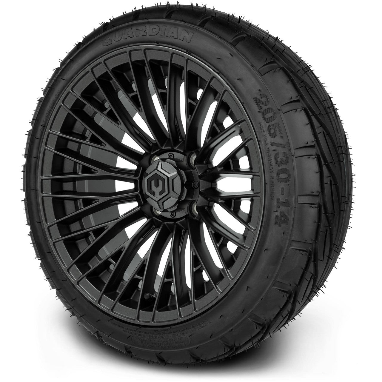 MODZ® 14" Reaper Titanium Gunmetal - Low Profile Tires and Wheels Combo