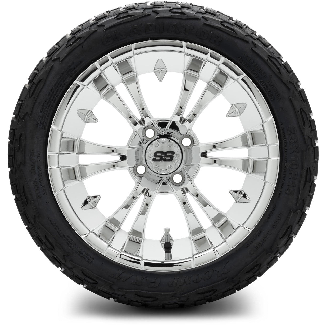 MODZ® 15" Vampire Chrome - Lifted Tires and Wheels Combo