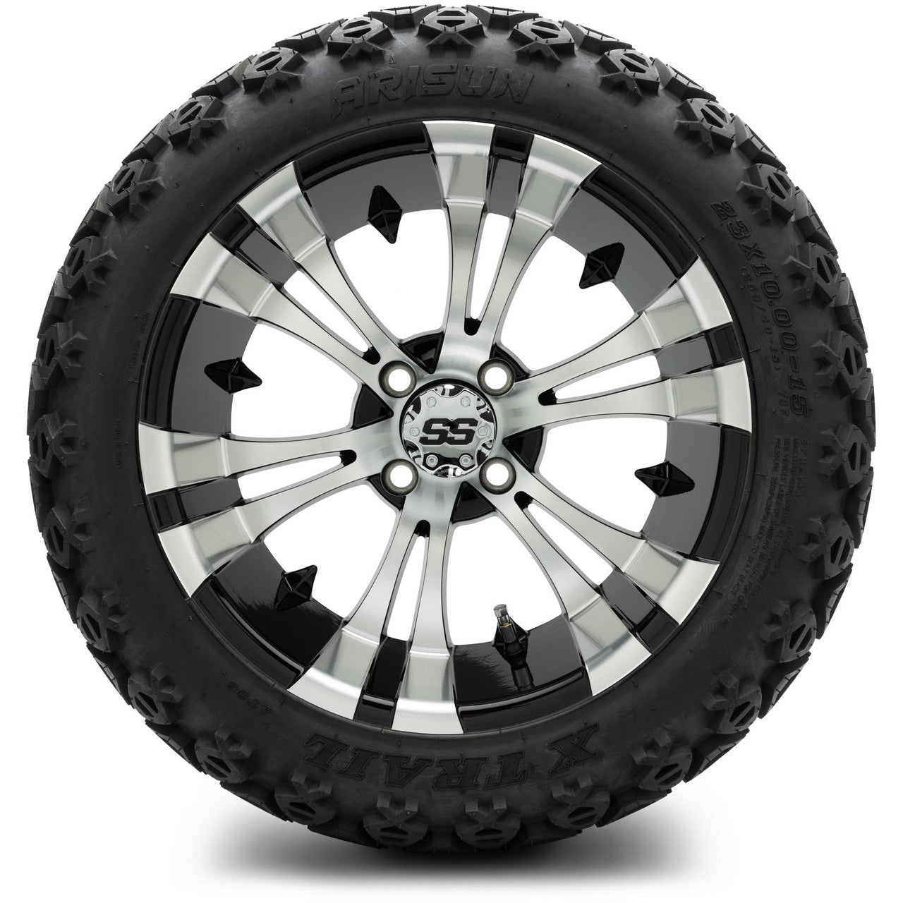 MODZ® 15" Vampire Machined Black - Lifted Tires and Wheels Combo