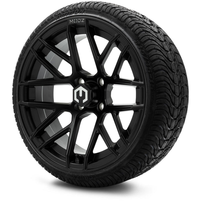 MODZ® 15" Matrix Matte Black - Low Profile Tires and Wheels Combo