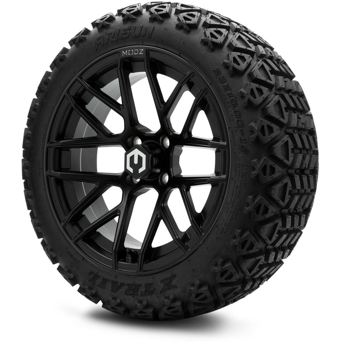 MODZ® 15" Matrix Matte Black - Lifted Tires and Wheels Combo