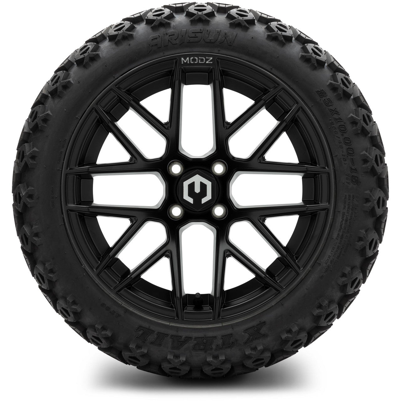 MODZ® 15" Matrix Matte Black - Lifted Tires and Wheels Combo