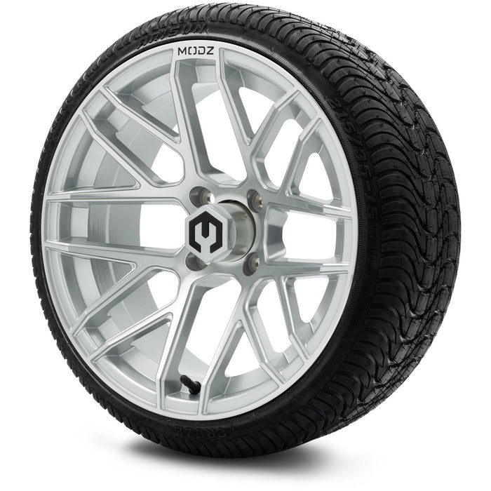 MODZ® 15" Matrix Silver - Low Profile Tires and Wheels Combo