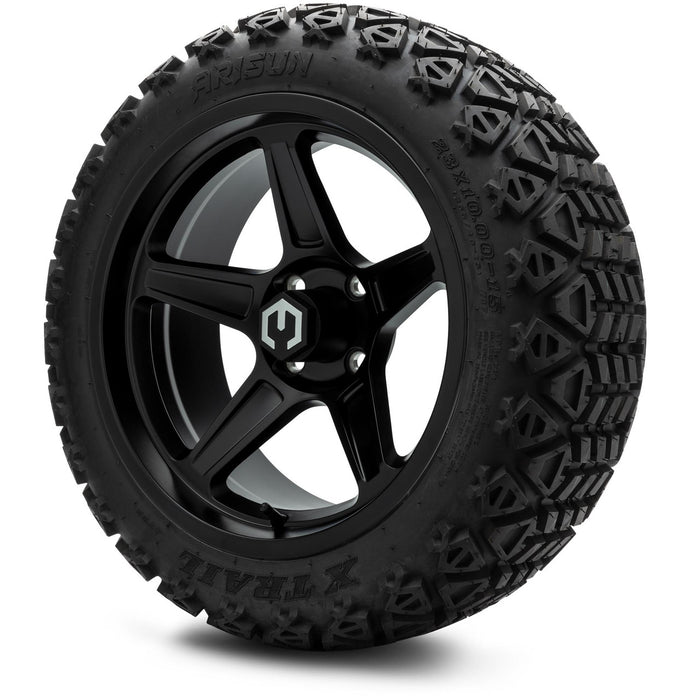 MODZ® 15" Drift Matte Black - Lifted Tires and Wheels Combo