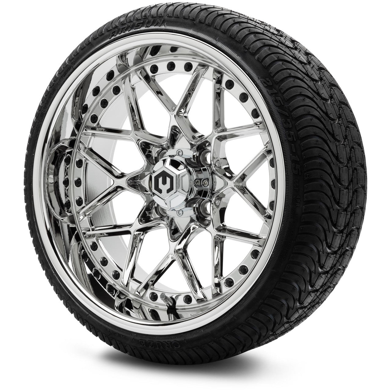 MODZ® 15" Formula Chrome - Low Profile Tires and Wheels Combo