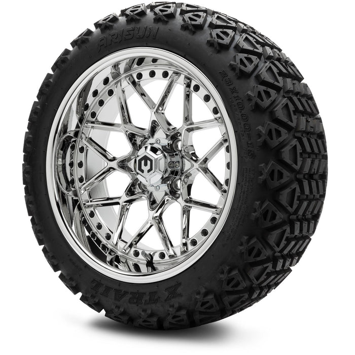 MODZ® 15" Formula Chrome - Lifted Tires and Wheels Combo