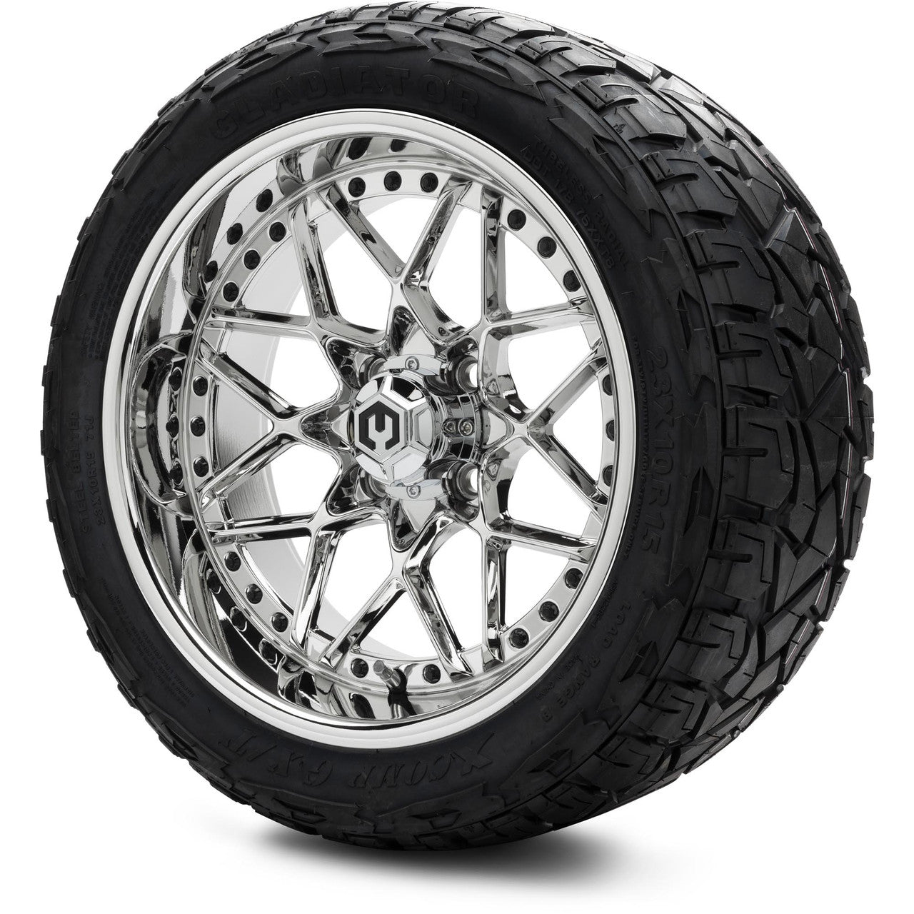 MODZ® 15" Formula Chrome - Lifted Tires and Wheels Combo