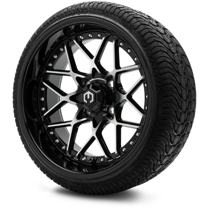 MODZ® 15" Formula Machined Black - Low Profile Tires and Wheels Combo