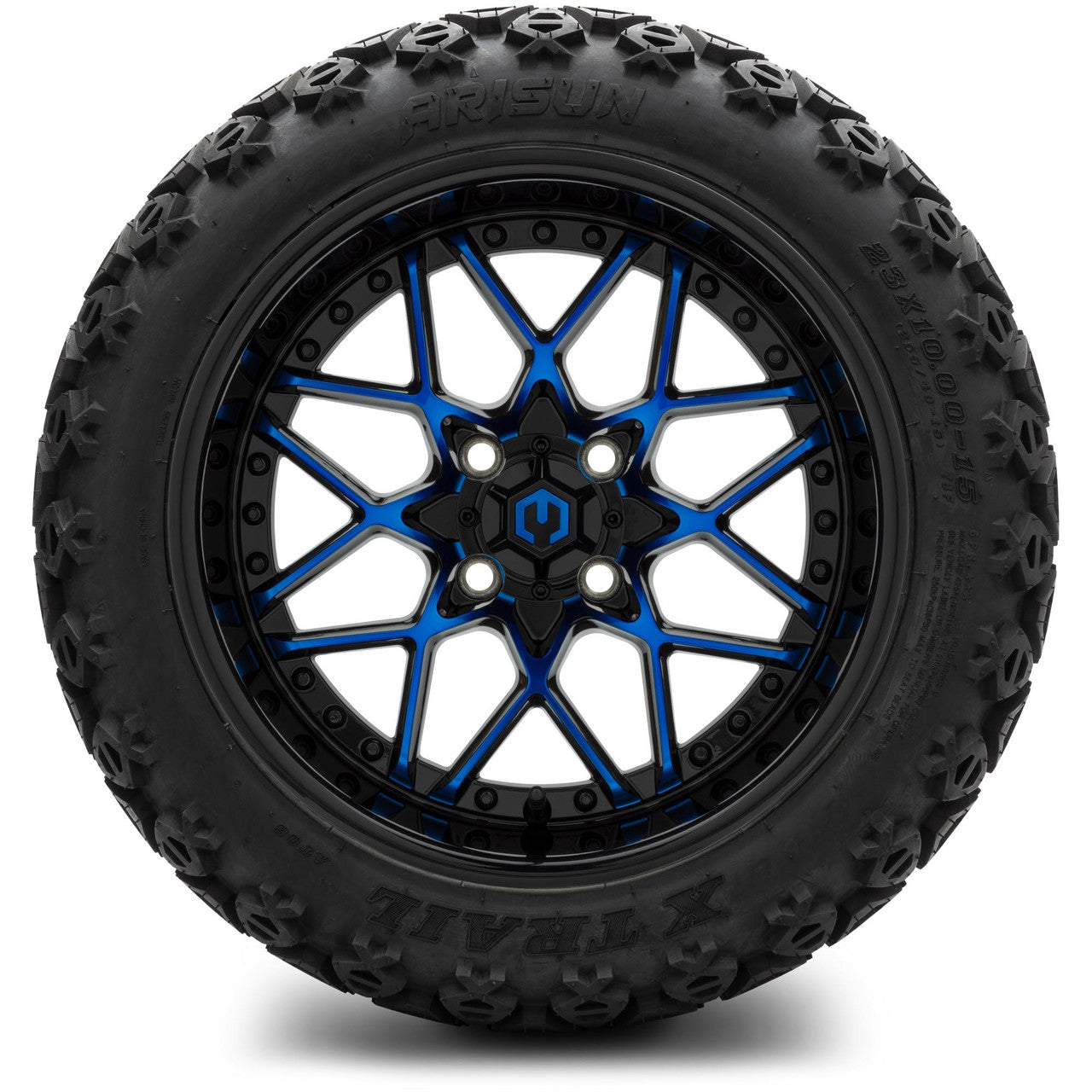 MODZ® 15" Formula Blue and Black - Lifted Tires and Wheels Combo