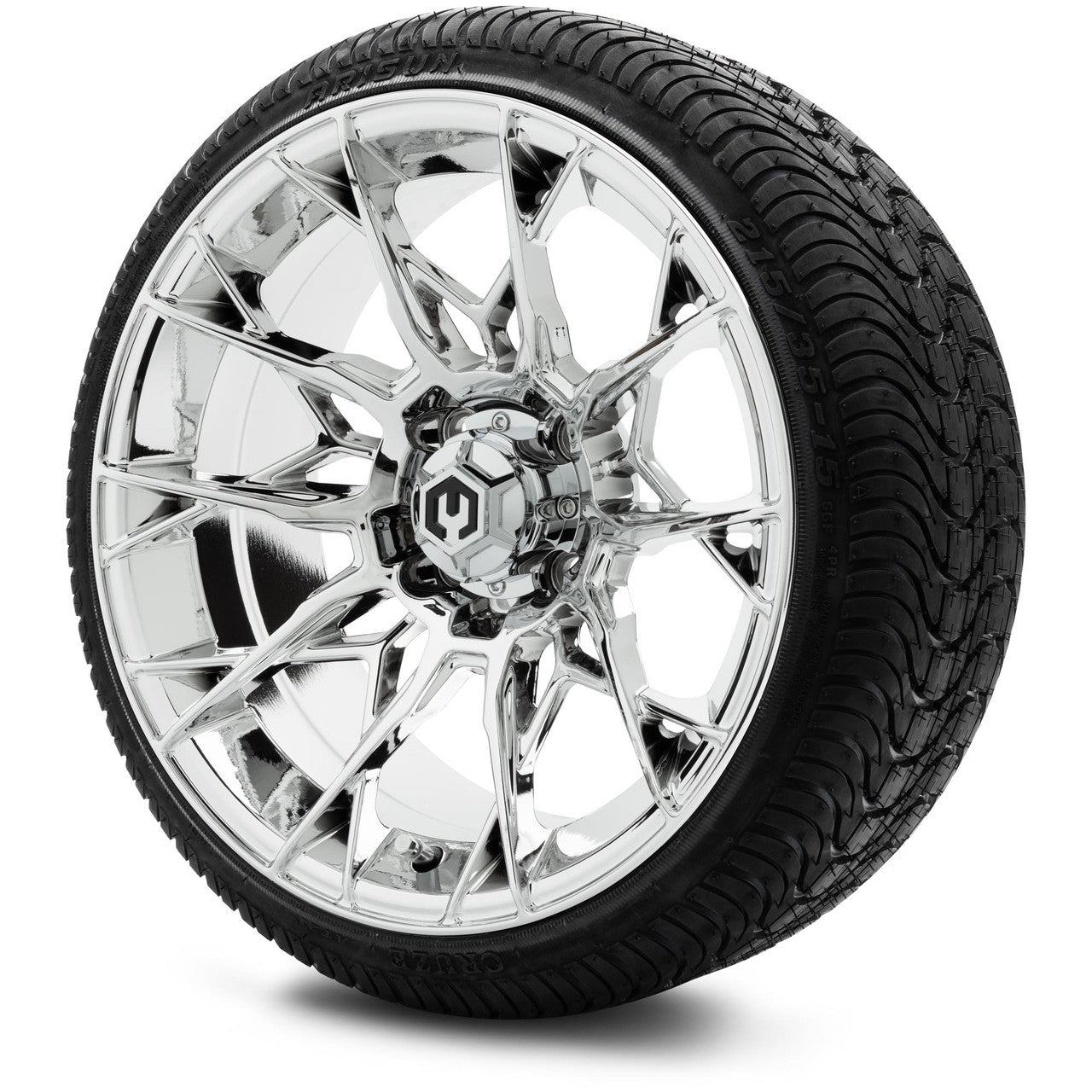 MODZ® 15" Chaos Chrome - Low Profile Tires and Wheels Combo