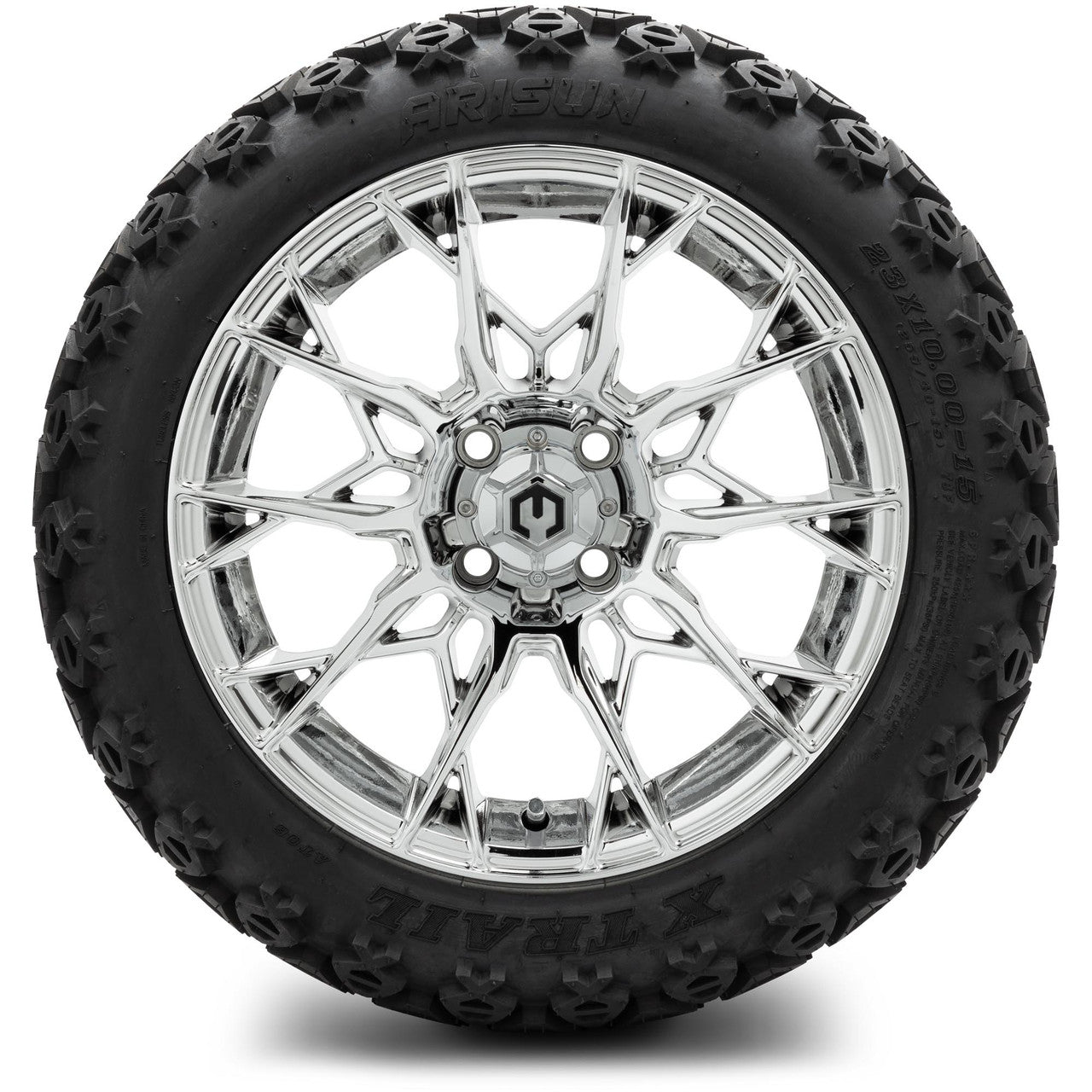 MODZ® 15" Chaos Chrome - Lifted Tires and Wheels Combo
