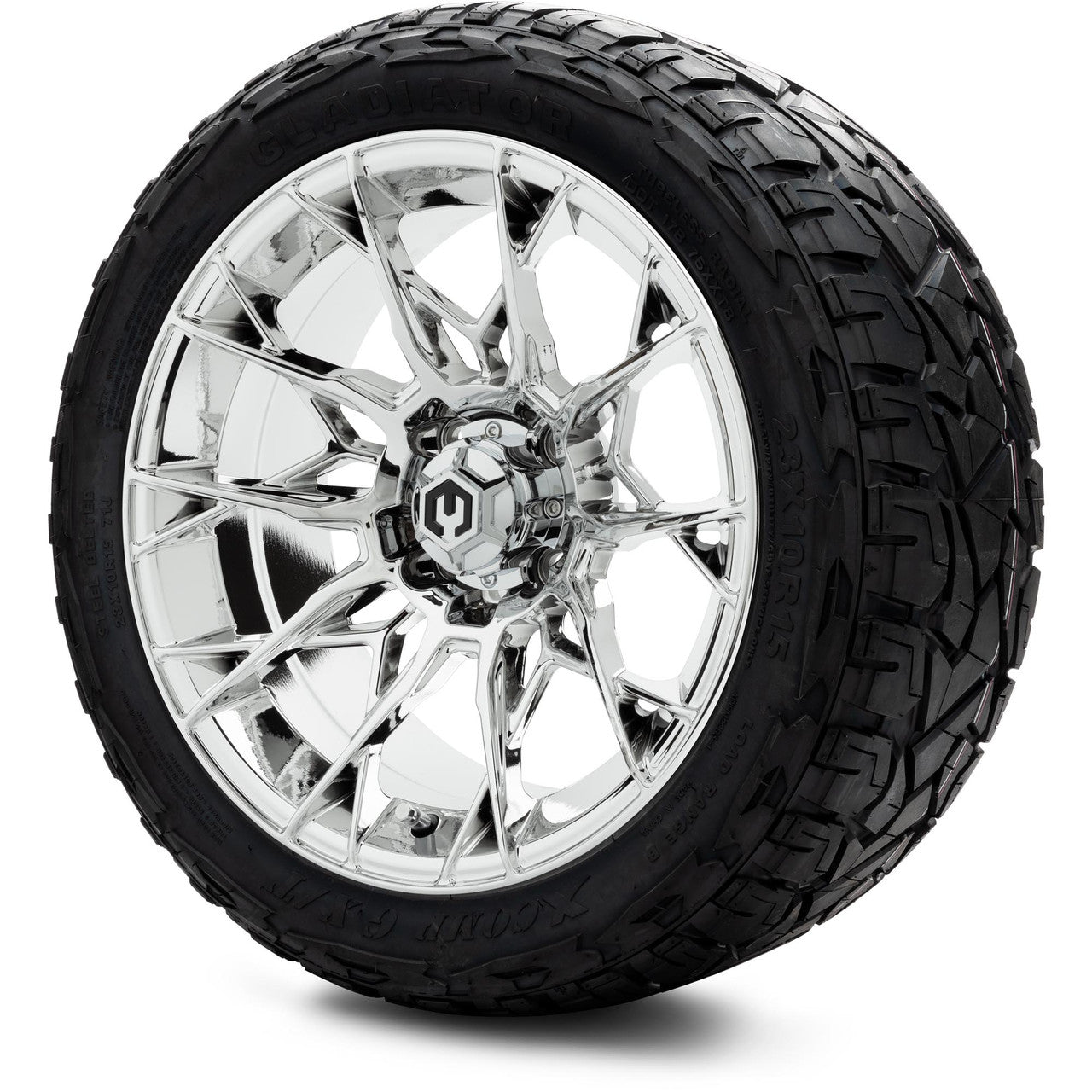 MODZ® 15" Chaos Chrome - Lifted Tires and Wheels Combo