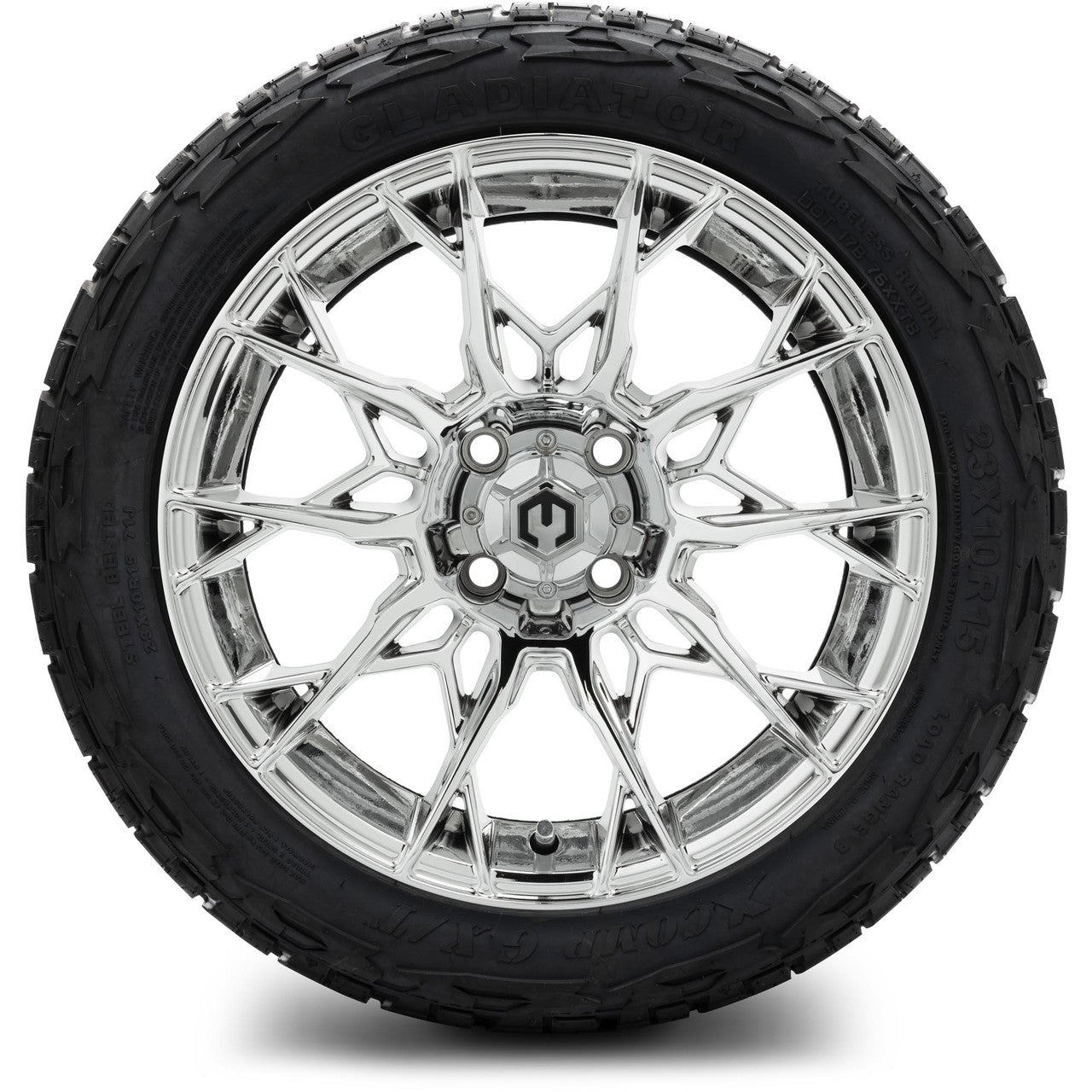 MODZ® 15" Chaos Chrome - Lifted Tires and Wheels Combo