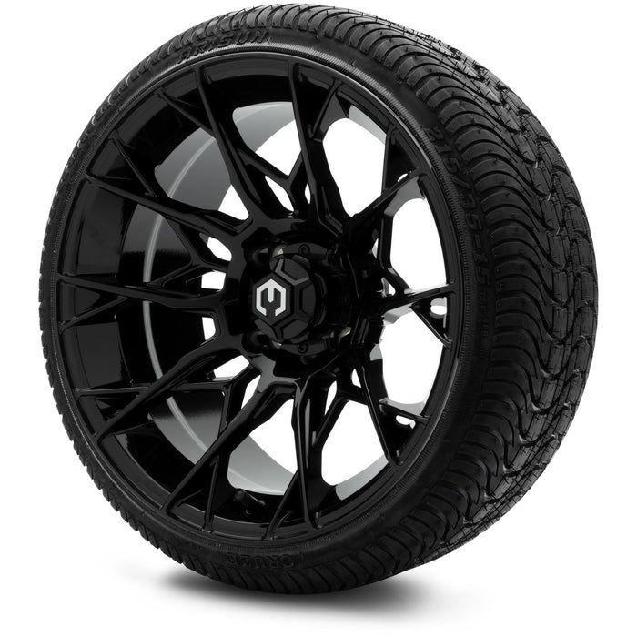 MODZ® 15" Chaos Glossy Black - Low Profile Tires and Wheels Combo