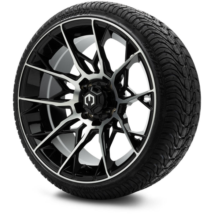 MODZ® 15" Chaos Machined Black - Low Profile Tires and Wheels Combo